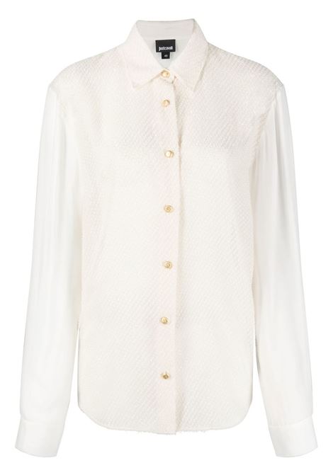 Camicia semi trasparente con glitter JUST CAVALLI | Camicie | S02DL0287 N39839102